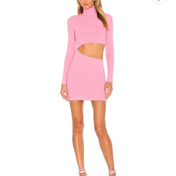 Pink Longsleeve Mini Dress (Mia Mini Dress) REVOLVE NWT - Picture 2 of 4